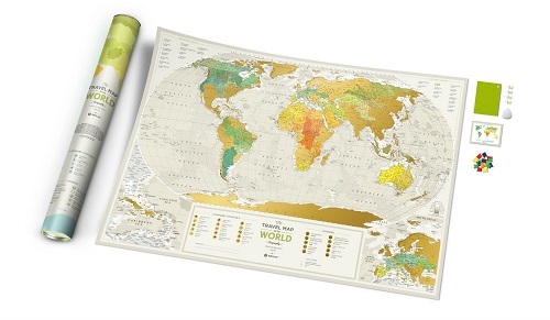 Stieracia mapa sveta Travel Map Geography World
