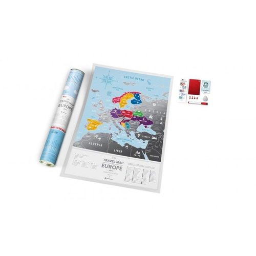 Stieracia mapa Travel Map Silver Europe