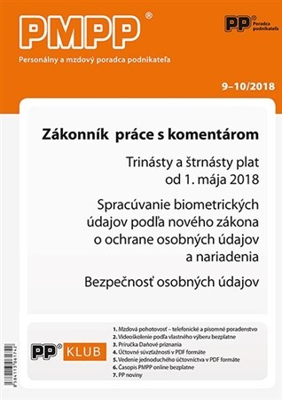 PMPP 9-10/2018 Zákonník práce s komentárom