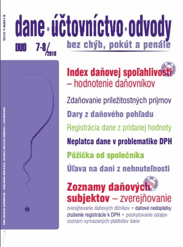 Dane Účtovníctvo Odvody 7-8 2018 - bez chýb, pokút a penále