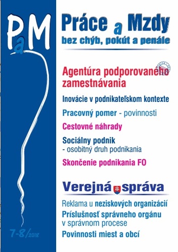 Práce a Mzdy 7-8 2018 - bez chýb, pokút a penále