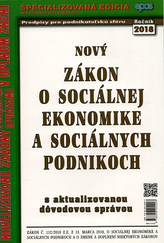 Nový zákon o sociálnej ekonomike a sociálnych podnikoch 13/18