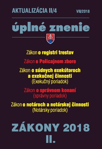 Zákony 2018 II aktualizácia II 4 - úplné znenie po novele