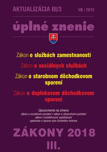 Zákony 2018 III aktualizácia III 3 - úplné znenie po novele