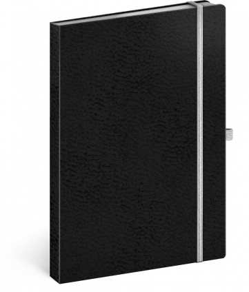 Notes Vivella Classic čierny/biely, linajkovaný, 15 x 21 cm