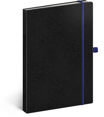Presco Group Notes Vivella Classic čierny/modrý, bodkovaný, 15 x 21 cm