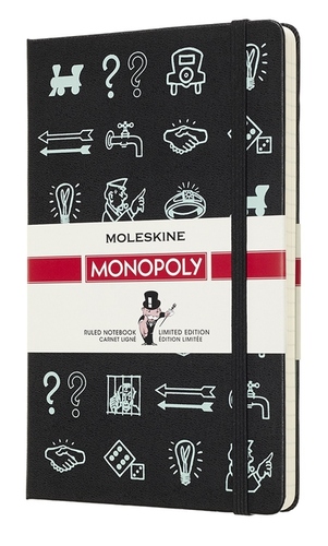 Zápisník MOLESKINE Monopoly linajkový Ikony L