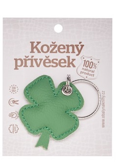 Kľúčenka Štvorlístok tmavozelená
