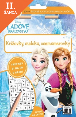 Lacná kniha Krížovky, sudoku,osemsmerovky Ľadové kráľovstvo