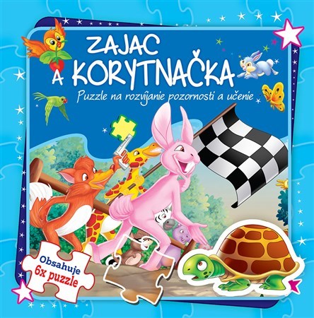 Kniha Zajac a korytnačka Puzzle na rozvíjanie pozornosti a učenie