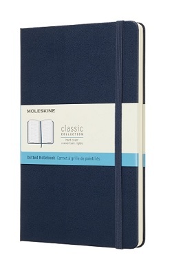 Zápisník MOLESKINE tvrdý bodkovaný modrý L