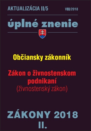 Zákony 2018 II aktualizácia II 5 - úplné znenie po novele