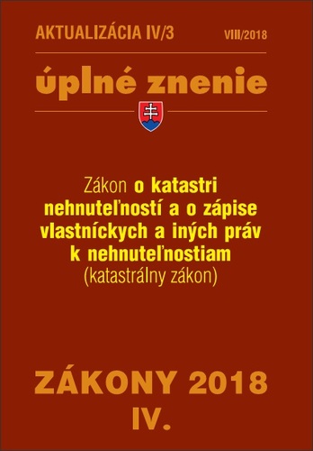 Zákony 2018 IV aktualizácia IV 3 - úplné znenie po novele