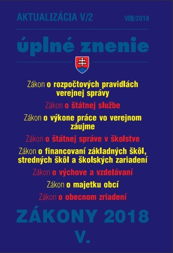 Zákony 2018 V aktualizácia V 2 - úplné znenie po novele