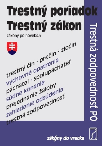 Trestný zákon, Trestný poriadok a Zákon o trestnej zodpovednosti – Zákony do vrecka