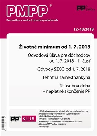 PMPP 12-13/2018 Životné minimum od 1. júla 2018