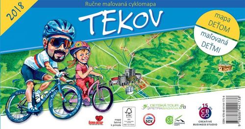 Tekov - Ručne maľovaná cyklomapa