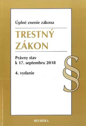 Trestný zákon Úzz 4. vydanie 2018
