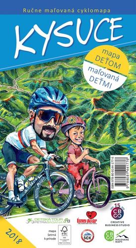 Kniha Ručne maľovaná cyklomapa Kysuce
