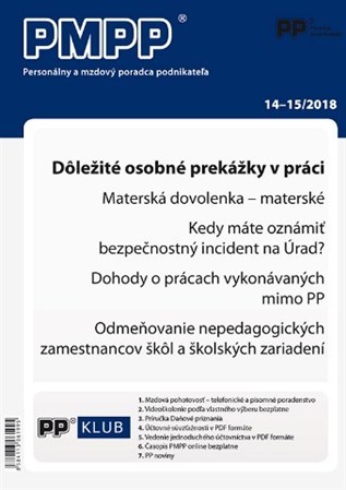PMPP 14-15/2018 Dôležité osobné prekážky v práci