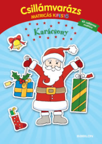 Csillámvarázs matricás kifestő - Karácsony