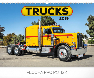 Nástenný kalendár Trucks 2019, 48 x 33 cm