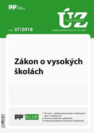 UZZ 37/2018 Zákon o vysokých školách