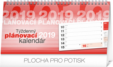 Stolový kalendár Plánovací riadkový SK 2019, 25 x 12,5 cm