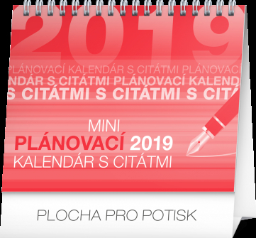Stolový kalendár Plánovací s citátmi SK 2019, 16,5 x 13 cm