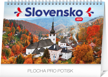 Stolový kalendár Slovensko 2019 SK, 23,1 x 14,5 cm