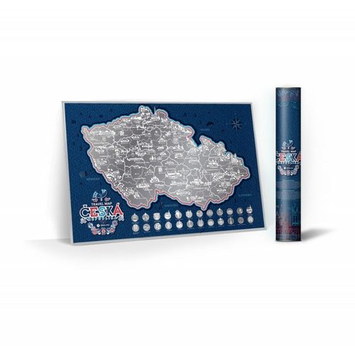 Stieracia mapa Travel Map Česká republika