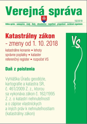 Verejná správa 10 2018 - Katastrálny zákon po novele