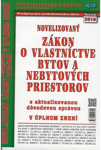Novelizovaný zákon o vlastníctve bytov a nebytových priestorov 19/2018