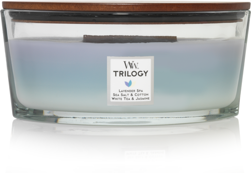 WoodWick sviečka loď Trilogy Calming Retreat