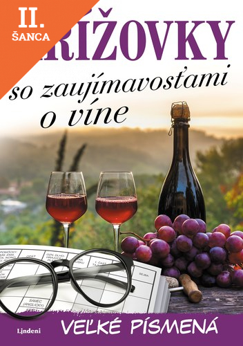Lacná kniha Krížovky so zaujímavosťami o víne – veľké písmená