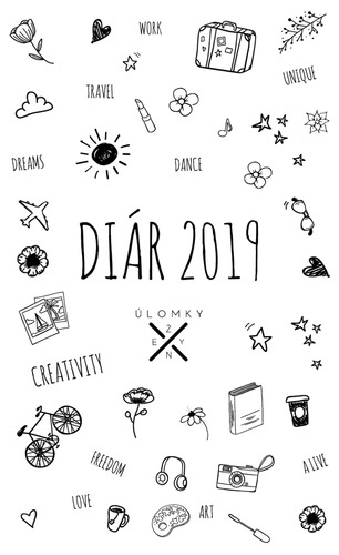 Diár Úlomky Ženy 2019 - Kresl. white