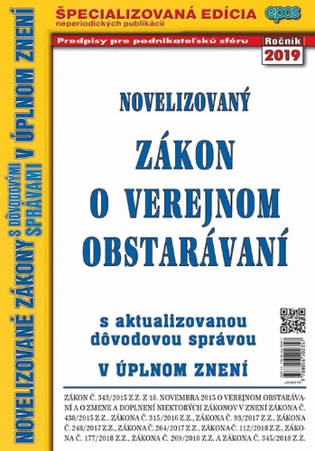Novelizovaný zákon o verejnom obstarávaní 1 2019