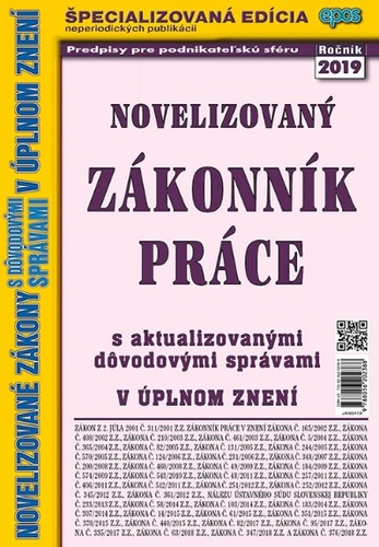 Novelizovaný zákonník práce 4 2019
