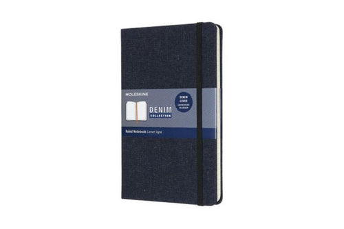 Zápisník MOLESKINE Denim linajkový tm. modrý L