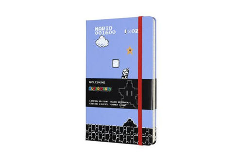 Zápisník MOLESKINE Super Mario linajkový modrý L