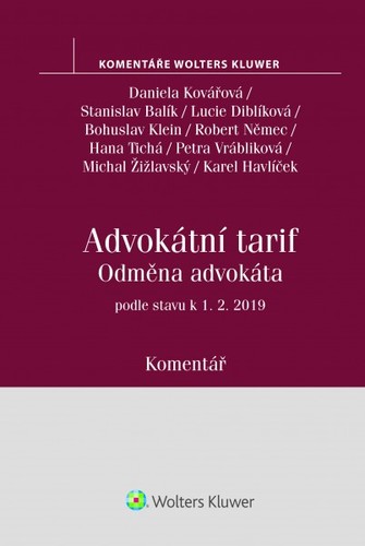 Kniha Advokátní tarif Odměna advokáta