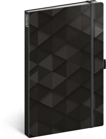 Notes Black, linajkovaný, 13 × 21 cm