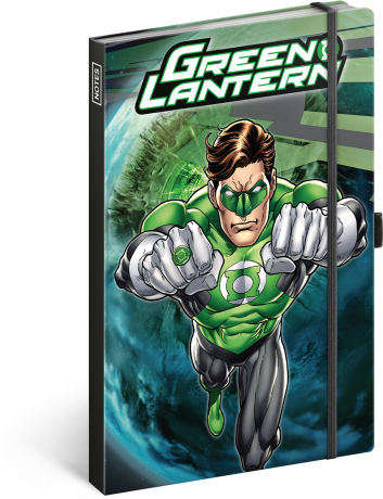 Presco Group Notes Green Lantern, linajkovaný, 13 × 21 cm