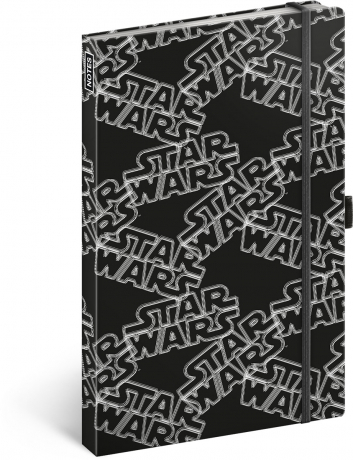Presco Group Notes Star Wars Black, linajkovaný, 13 × 21 cm