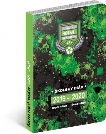 Školský diár Futbal SK (september 2019 – december 2020), 9,8 × 14,5 cm