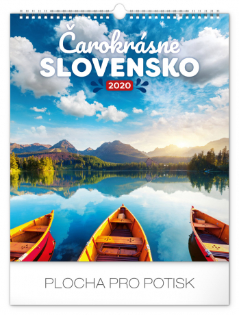 Nástenný kalendár Čarokrásne Slovensko SK 2020, 30 × 34 cm