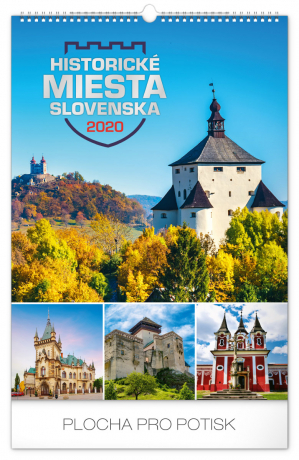 Nástenný kalendár Historické miesta Slovenska 2020, 33 × 46 cm