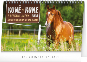 Stolový kalendár Koně – Kone CZ/SK 2020, 23,1 × 14,5 cm
