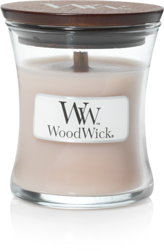 Woodwick sviečka malá Sea Salt and Vanilla