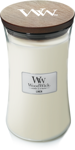 WoodWick sviečka veľká Linen